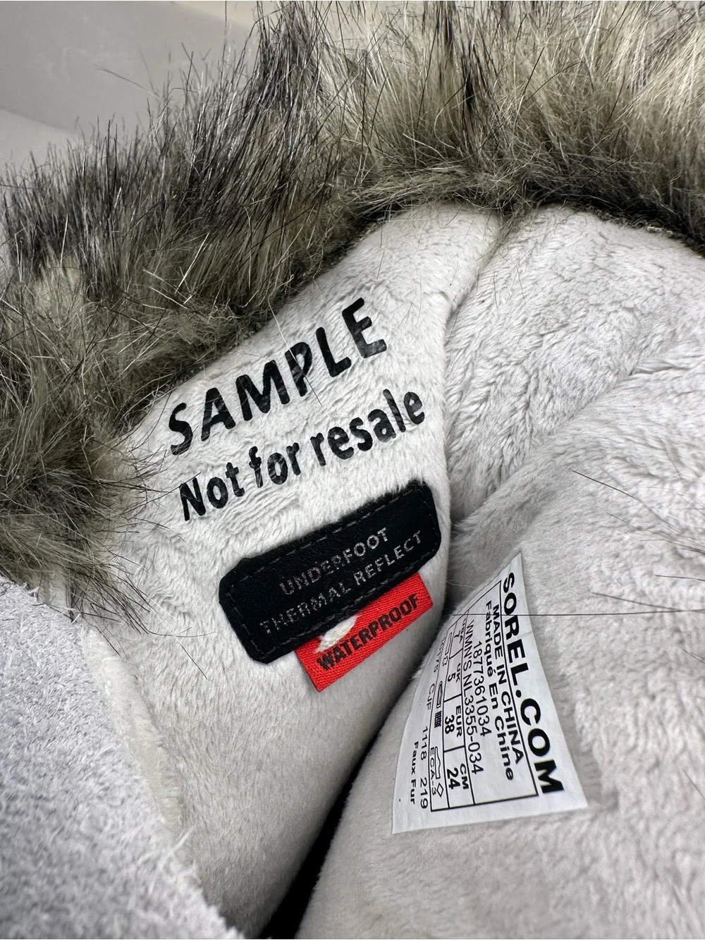 SOREL Women's Joan of Arctic Next Waterproof Boots Silver Metallic Size 7 Sample